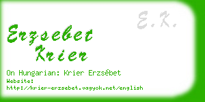 erzsebet krier business card